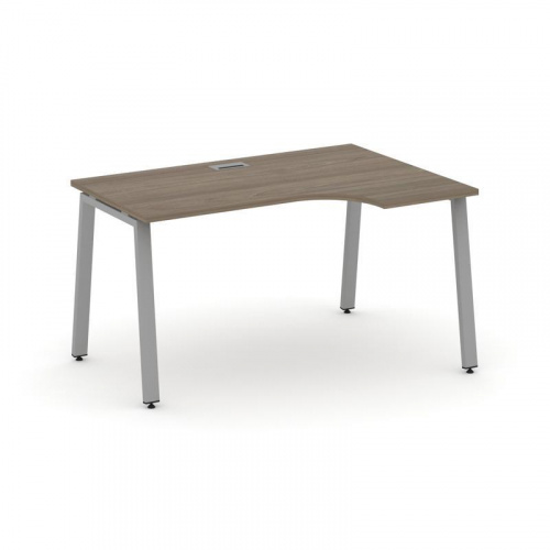 Style Project Стол рабочий эргоном. SN-6A.SPA-022(R) Антрацит/Металл Белый 1580*800/980*750 фото 7