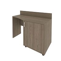 Light Стол (узкий) с тумбой и бортиком С-СТУ-120 (R) Вяз Благородный 1200*550/400*750