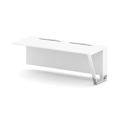 Steel Meet Завершающий модуль MFK-PR.B.SPZO-20(R) Белый/МДФ Ультраматт Белый Бриллиант/Нержавеющая с