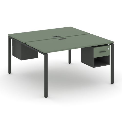 Бенч-система на 2 места с подвесными тумбами Concept CN.DRS-120 фото 2 Бенч-система на 2 места с подвесными тумбами Concept CN.DRS-120 фото 2