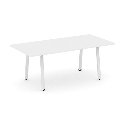 Style Project Direct Стол переговорный SN-6A.SPRG-198.3 Белый/Металл Белый 1980*980*750