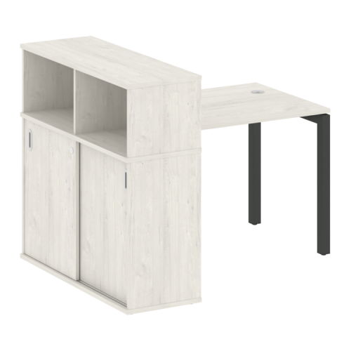 Стол офисный с шкафом-купе на П-обр. м/к Metal System Quattro 50БП.РС-СШК-3.1 фото 5 Стол офисный с шкафом-купе на П-обр. м/к Metal System Quattro 50БП.РС-СШК-3.1 фото 5