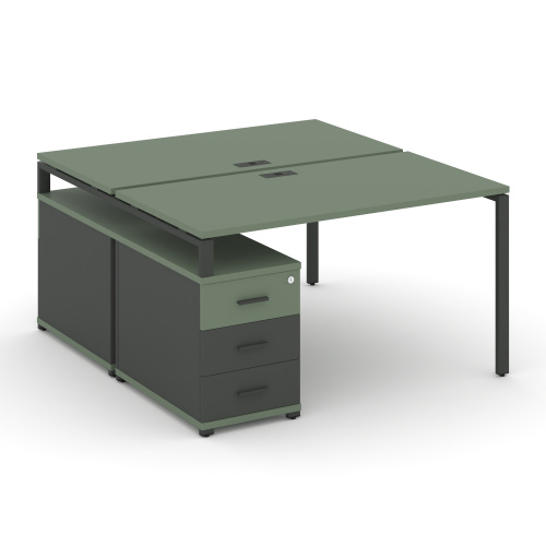 Бенч-система на 2 места с опорной тумбой Concept CN.DRS-303 фото 2