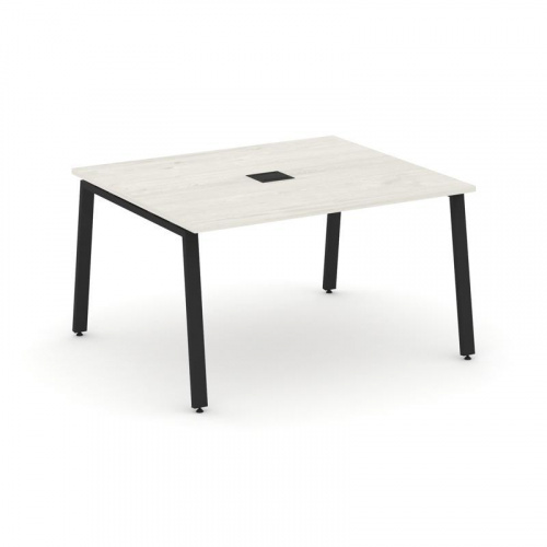 Style Project Стол переговорный SN-6A.SPRG-033 Акация Лорка/Металл Белый 1380*1180*750