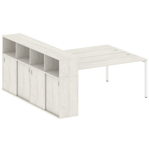 Бенч-система с шкафом-купе на П-обр. м/к Metal System Quattro 40БП.РС-СШК-4.5 фото 7