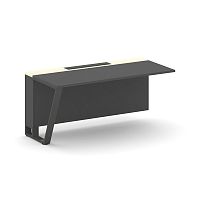 Steel Meet Завершающий модуль KMK-PR.B.SPZO-16(L) Антрацит/Ваниль Глянец/Металл Антрацит 1600*800*75