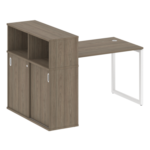 Стол офисный с шкафом-купе на О-обр. м/к Metal System Quattro 40БО.РС-СШК-3.2 фото 2 Стол офисный с шкафом-купе на О-обр. м/к Metal System Quattro 40БО.РС-СШК-3.2 фото 2