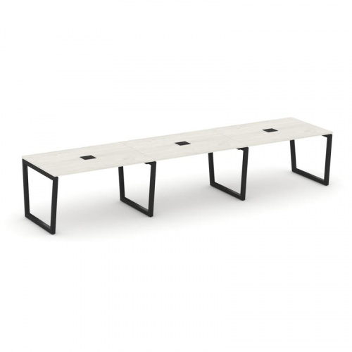 Style Project Стол переговорный SN-5T2.SPRG-022 Акация Лорка/Металл Антрацит/Заглушка Металл Антраци фото 6