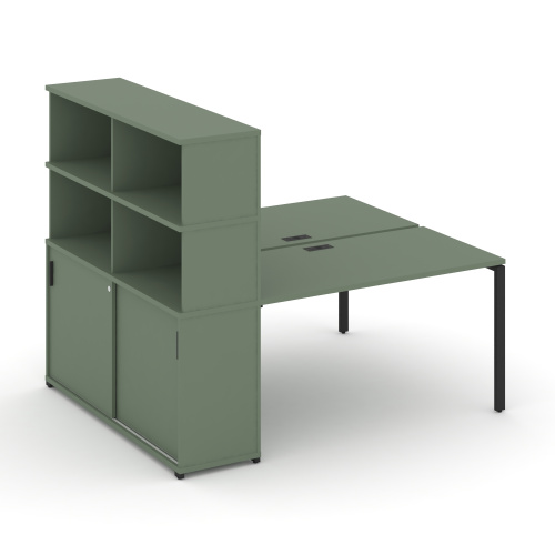Бенч-система с опорным шкафом-купе с надставкой Concept CN.DRS-242 Бенч-система с опорным шкафом-купе с надставкой Concept CN.DRS-242