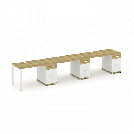 Бенч-система на 3 места с 3 опорными тумбами Concept CN.ORS-445