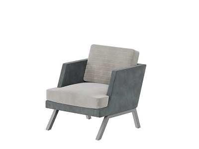 Aldo Кресло ALD-01L Storm 022/Storm 017/Металл Серый 790*875*890