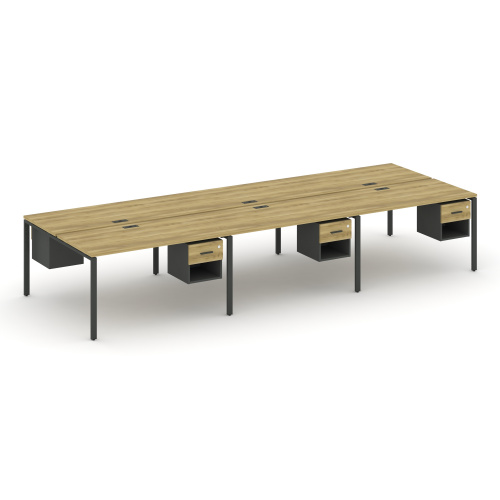 Бенч-система на 6 мест с подвесными тумбами Concept CN.DRS-159 фото 4 Бенч-система на 6 мест с подвесными тумбами Concept CN.DRS-159 фото 4