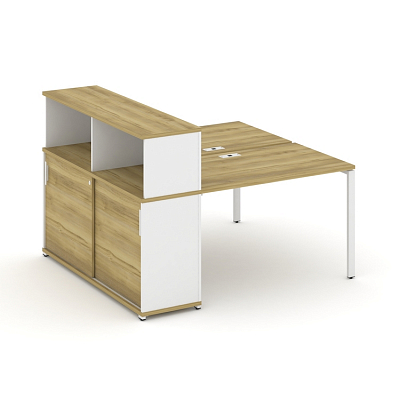 Бенч-система с опорным шкафом-купе с надставкой Concept CN.DRS-238