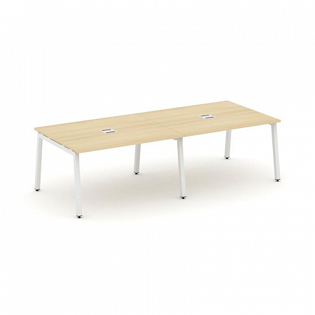Style Project Стол переговорный SN-5A.SPRG-042 Акация Лорка/Металл Белый 2360*1180*750
