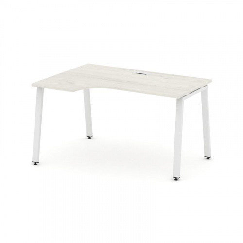 Style Project Стол рабочий эргоном. SN-6A.SPA-002(L) Дуб Наварра/Металл Белый 1580*600/980*750 фото 28