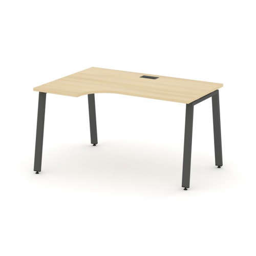 Style Project Стол рабочий эргоном. SN-6A.SPA-002(L) Дуб Наварра/Металл Белый 1580*600/980*750 фото 22