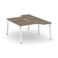 Style Project Рабочая станция эргоном. SN-6A.DRPA-012 Вяз Благородный/Металл Белый 1580*1432/1992*75