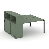 Бенч-система с опорным шкафом-купе с надставкой Concept CN.DRS-240