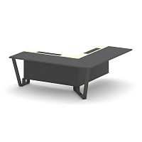 Steel Meet Проходной угловой модуль правый KM-PR.B.SPPOU-20(R) Антрацит/Ваниль Глянец/Металл Антраци