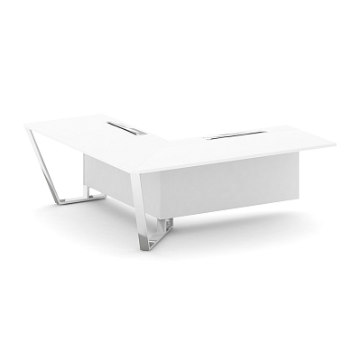 Steel Meet Завершающий угловой модуль левый MFK-PR.B.SPZOU-20(L) Белый/МДФ Ультраматт Белый Бриллиан