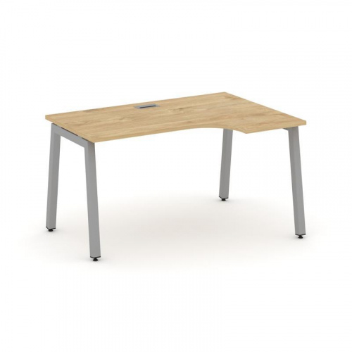 Style Project Стол рабочий эргоном. SN-5A.SPA-001(R) Тиквуд Светлый/Металл Антрацит 1380*600/980*750 фото 7