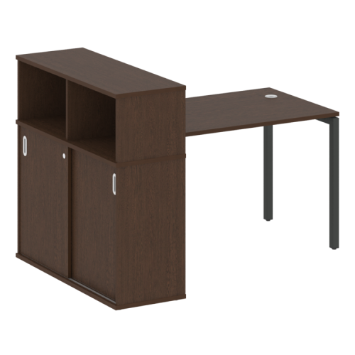 Стол офисный с шкафом-купе на П-обр. м/к Metal System Quattro 40БП.РС-СШК-3.2 фото 9