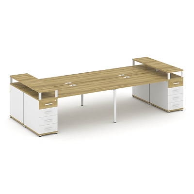 Бенч-система на 4 места с 2 опорными тумбами Concept CN.DRS-443