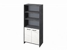 Шкаф для документов FB-672.G. Древесина Графит/Мрамор Леванто белый