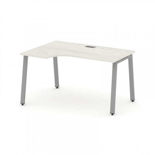 Style Project Стол рабочий эргоном. SN-6A.SPA-002(L) Дуб Наварра/Металл Белый 1580*600/980*750 фото 12