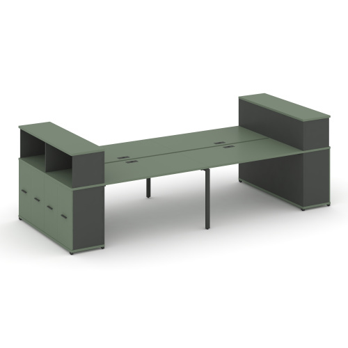 Бенч-система с опорными распашными шкафами Concept CN.DRS-271 фото 2 Бенч-система с опорными распашными шкафами Concept CN.DRS-271 фото 2