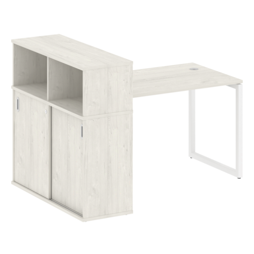 Стол офисный с шкафом-купе на О-обр. м/к Metal System Quattro 40БО.РС-СШК-3.2 фото 4 Стол офисный с шкафом-купе на О-обр. м/к Metal System Quattro 40БО.РС-СШК-3.2 фото 4