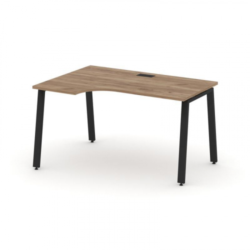 Style Project Стол рабочий эргоном. SN-6A.SPA-002(L) Дуб Наварра/Металл Белый 1580*600/980*750 фото 4