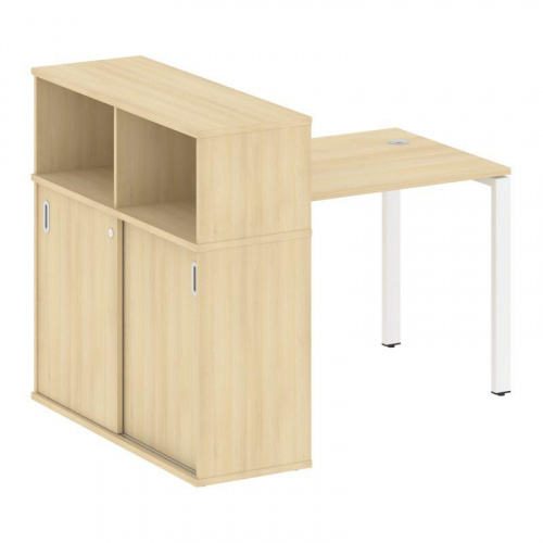 Стол письменный с шкафом-купе на П-обр. м/к Metal System БП.РС-СШК-3.1 Стол письменный с шкафом-купе на П-обр. м/к Metal System БП.РС-СШК-3.1