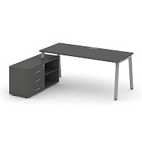 Style Project Direct Стол письменный с греденцией левой SN-6A.SRG-013.M(L) Антрацит/Металл Серый/Заг