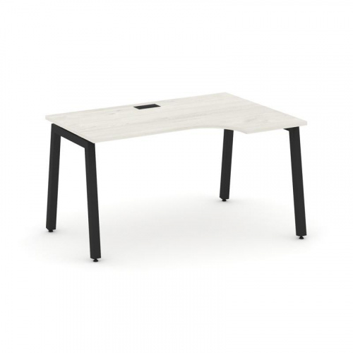 Style Project Стол рабочий эргоном. SN-5A.SPA-001(R) Тиквуд Светлый/Металл Антрацит 1380*600/980*750 фото 11