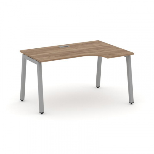 Style Project Стол рабочий эргоном. SN-5A.SPA-001(R) Тиквуд Светлый/Металл Антрацит 1380*600/980*750