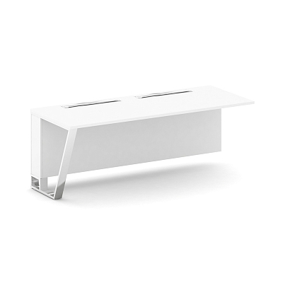 Steel Meet Завершающий модуль MFK-PR.B.SPZO-20(L) Белый/МДФ Ультраматт Белый Бриллиант/Нержавеющая с