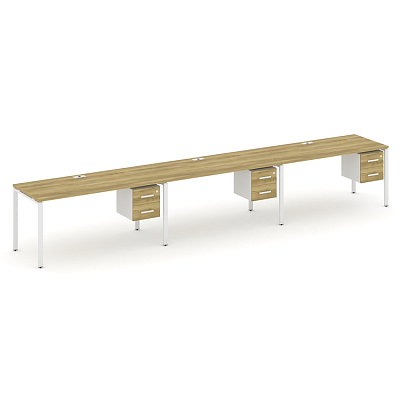 Бенч-система на 3 места с подвесными тумбами Concept CN.ORS-136