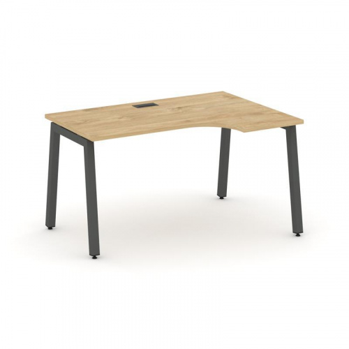 Style Project Стол рабочий эргоном. SN-5A.SPA-001(R) Тиквуд Светлый/Металл Антрацит 1380*600/980*750 фото 28