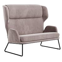 Диван двухместный Pronto PRNT-02 Velutto 06/Металл Черный 1230*760*1090