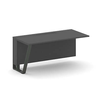 Steel Meet Завершающий модуль KDK-PR.B.SPZO-16(L) Антрацит/Металл Антрацит 1600*800*750