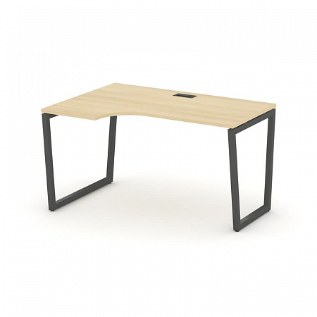 Style Project Стол рабочий эргоном. SN-4T2.SPA-022(L) Акация Лорка/Металл Антрацит/Заглушка Пластик
