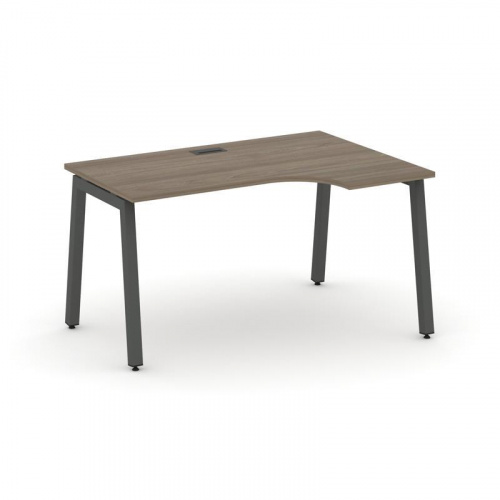 Style Project Стол рабочий эргоном. SN-5A.SPA-001(R) Тиквуд Светлый/Металл Антрацит 1380*600/980*750 фото 22