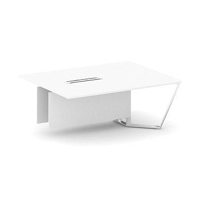 Steel Meet Завершающий модуль L=2000 MFK-PR.B.SPZW-20 Белый/МДФ Ультраматт Белый Бриллиант/Нержавеющ