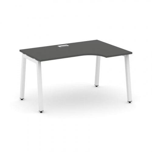 Style Project Стол рабочий эргоном. SN-5A.SPA-001(R) Тиквуд Светлый/Металл Антрацит 1380*600/980*750 фото 15