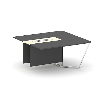 Steel Meet Завершающий модуль L=1600 MMK-PR.B.SPZW-16 Антрацит/Ваниль Глянец/Нержавеющая Сталь/Хром