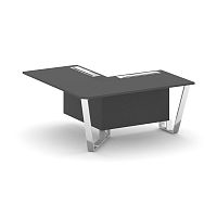 Steel Meet Проходной угловой модуль левый MD-PR.B.SPPOU-16(L) Антрацит/Нержавеющая Сталь/Хром 1600*1