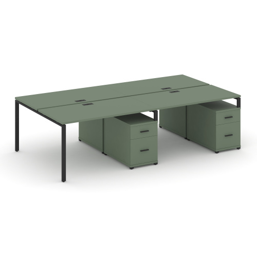 Бенч-система на 4 места с 2 опорными тумбами Concept CN.DRS-323