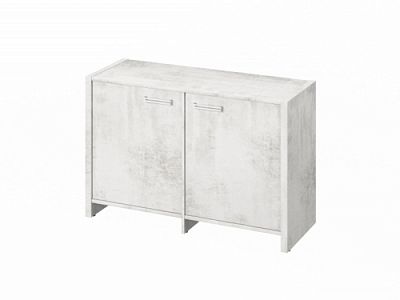 Тумба двухсекционная FI-12-02.D Хромикс белый