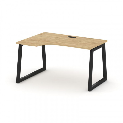 Style Project Стол рабочий эргоном. SN-5T1.SPA-022(L) Акация Лорка/Металл Антрацит/Заглушка Пластик Style Project Стол рабочий эргоном. SN-5T1.SPA-022(L) Акация Лорка/Металл Антрацит/Заглушка Пластик